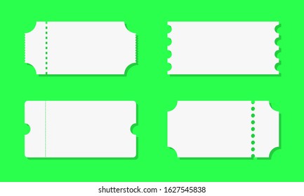 Cinema Ticket VIP Icon Vector Set