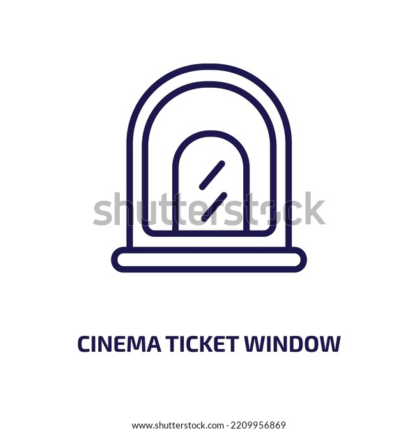 Cinema Ticket Window Icon Cinema Collection Stock Vector (Royalty Free ...