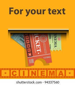 Cinema tickets background vector