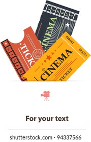 Cinema tickets background vector