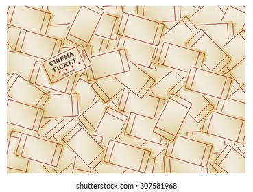 Cinema tickets -background, vector ,eps 10 clipping mask