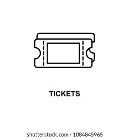 cinema tickets icon. Element of cinema for mobile concept and web apps. Thin line cinema tickets icon can be used for web and mobile. Premium icon on white background