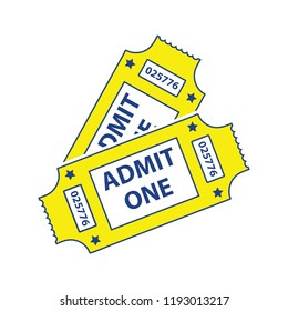 Cinema tickets icon. Thin line design. Vector illustration.