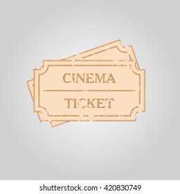 Cinema tickets icon, vector illustration