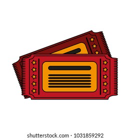 Cinema tickets isolated
