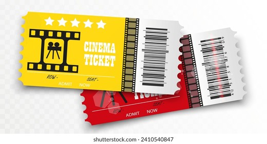 Cinema tickets. Movie flier  template.