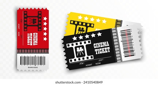 Cinema tickets. Movie flier  template.