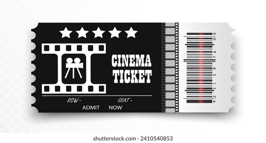 Cinema tickets. Movie flier  template.