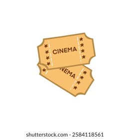 cinema tickets, movie symbol, vector illustration