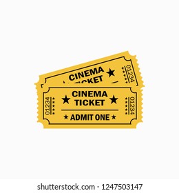 Cinema tickets on a gray background. Movie. Cinema. Vector Illustration. Flat design for business financial marketing banking advertising web concept cartoon illustration.