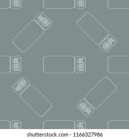 Cinema tickets seamless texture for your background with trendy line art style. Vector illustration