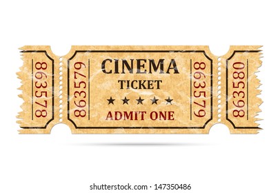 Cinema tickets tape, vector illustration