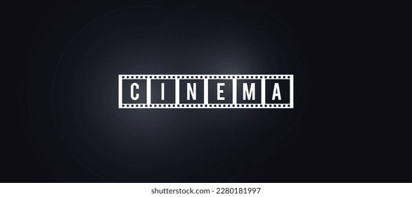 Cinema title background. Blue background with cinema tape design. EPS 10 vecto art