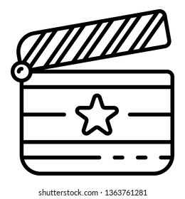 Cinema tool frame icon. Outline cinema tool frame vector icon for web design isolated on white background