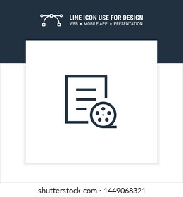 Cinema Transcription Icon Design Vector Illustration