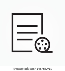 Cinema Transcription Icon Design Vector Illustration