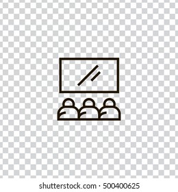 Cinema transparent vector, clip art. Also useful as logo, web element, symbol, graphic image, silhouette and illustration.