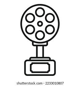 Cinema trophy icon outline vector. Film video. Movie festival