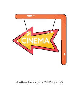 Cinema vector filled outline Sticker. EPS 10 file
