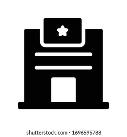 cinema vector glyph flat icon 