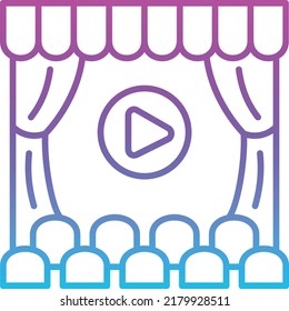Cinema vector icon. Can be used for printing, mobile and web applications.