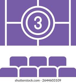 Cinema vector icon. Can be used for printing, mobile and web applications.