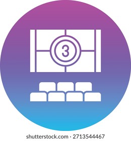 Ícone de vetor de cinema. Pode ser usado para impressão, aplicativos móveis e da Web.