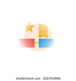 Cinema. Vector icon in gradient style