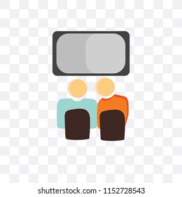 Cinema vector icon isolated on transparent background, Cinema logo concept
