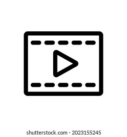 Cinema vector icon. movie illustration symbol. film sign or logo.