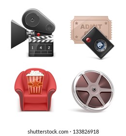 cinema vector icon set