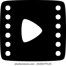 cinema vector icon - simple round curve