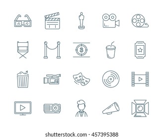 Cinema vector icons set