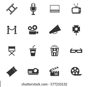 cinema vector icons for user interface design