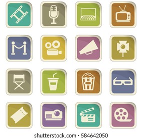cinema vector icons for user interface design