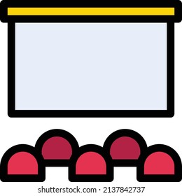cinema vector illustration isolated on a transparent background. glyph vector icons for concept or web graphics.