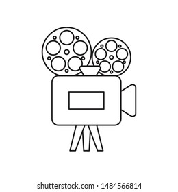 cinema video camera isolated icon