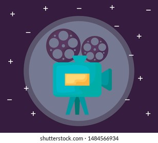 cinema video camera isolated icon