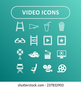 Cinema and video icons