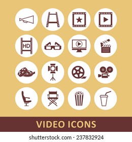 Cinema and video icons