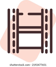 Cinema video, illustration, vector on a white background.