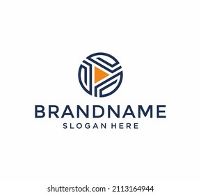 Cinema video logo design template, icon logo