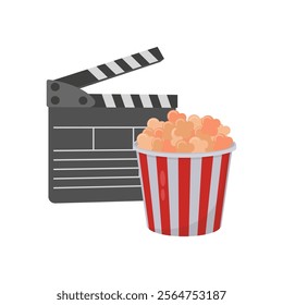 Cinema Video Production Vector Illustration, Isolated