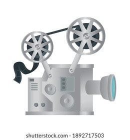 Cinema videocamera design, Movie video film media entertainment theme Vector illustration