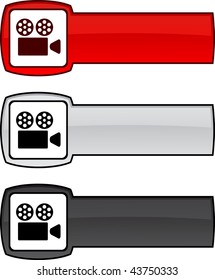 Cinema   web button. Vector illustration.