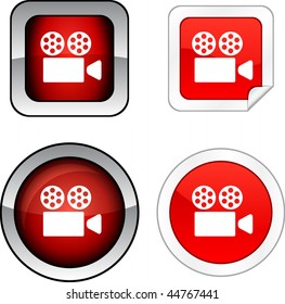 Cinema   web buttons. Vector illustration.