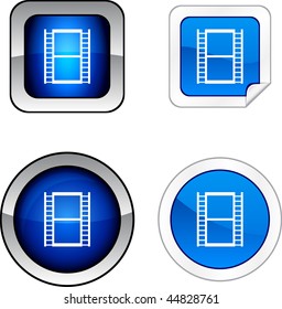 Cinema   web buttons. Vector illustration.