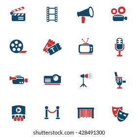 cinema web icons for user interface design