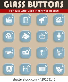 cinema web icons for user interface design