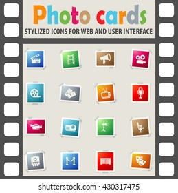 cinema web icons for user interface design